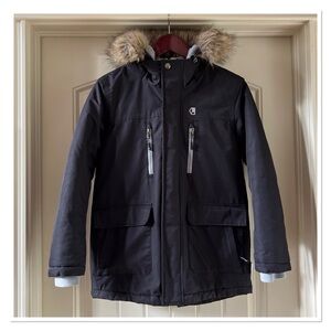 LIQUID Youths Black Winter Parka